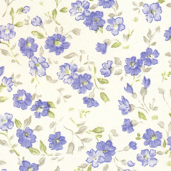 Dekorplast (45 x 200 cm) - Blommor Blå