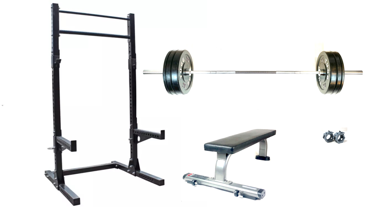 Advanced 220 Olympic 80kg + Squat Rack + Power Bench