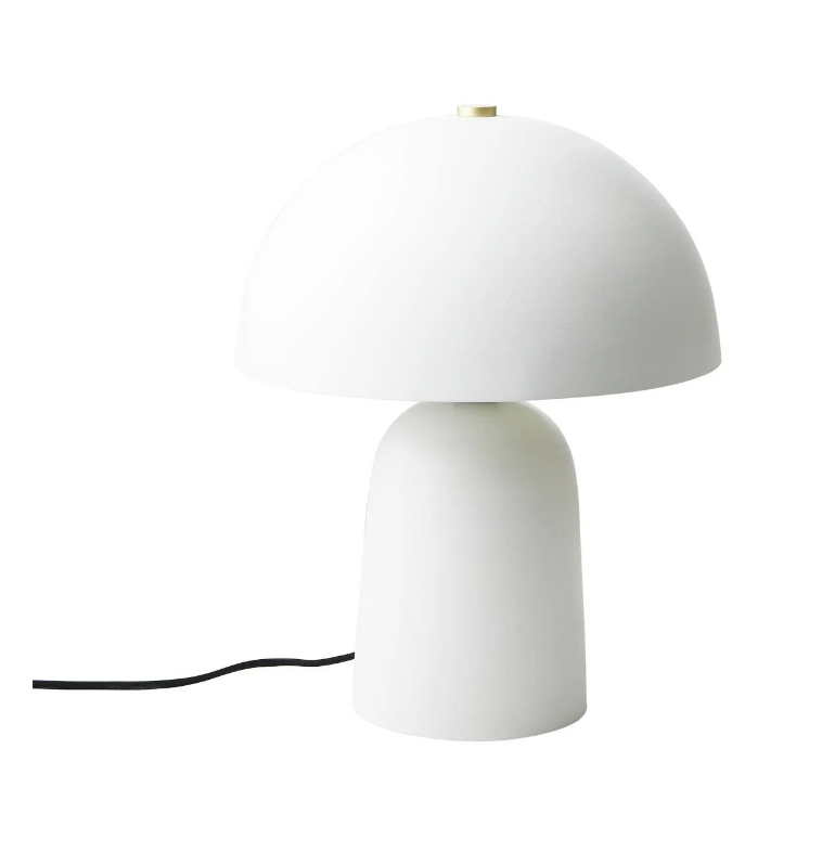 Bordslampa Fungi från Affari, svamplampa i metall, vit