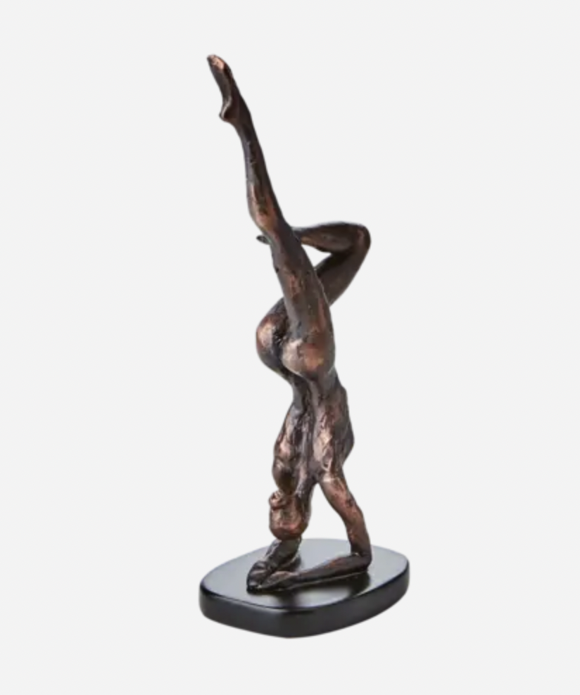 yoga staty brons upp och ner, från Affari