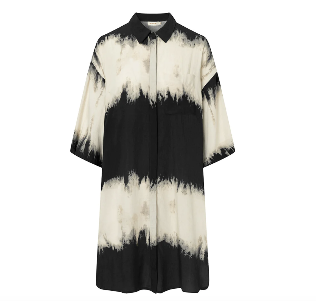 Storskjorta eller skjortklänning i batik print från Depeche