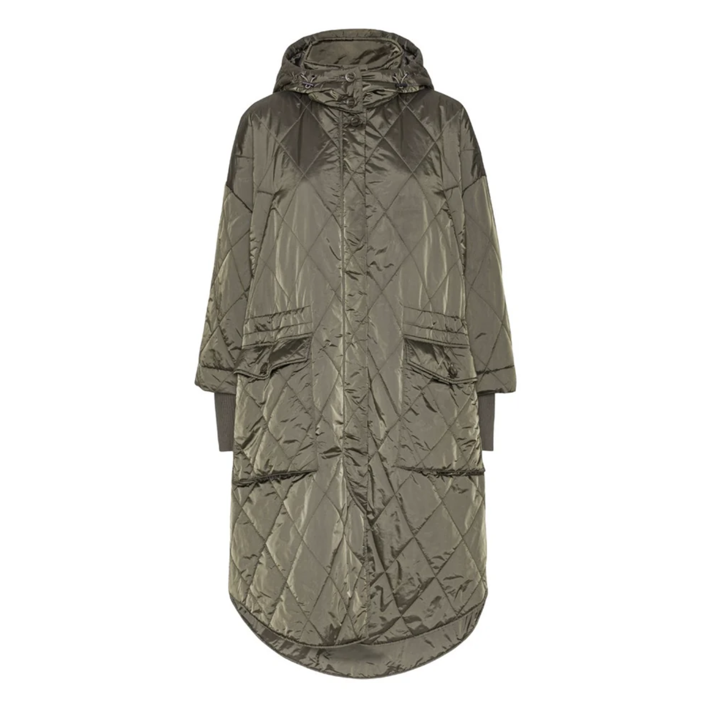 Neva parkas jacket i quiltad nylon, med fin vid ärm med resårmudd, kapushong och stora fickor, oversize modell från Project AJ117