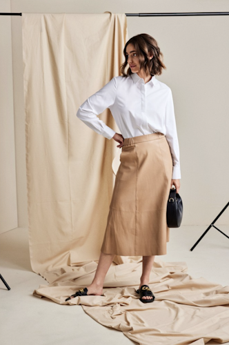 Shape Leather Shirt - Favorit, nu i NY färg - Latte!