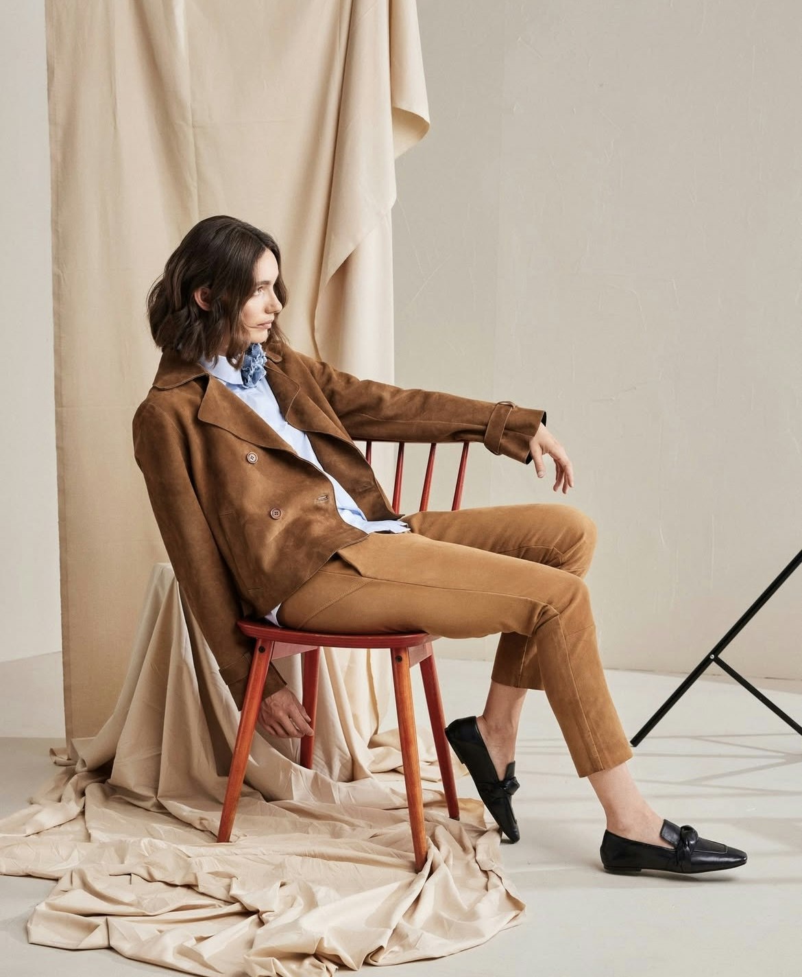 Suede Short Trenchcoat