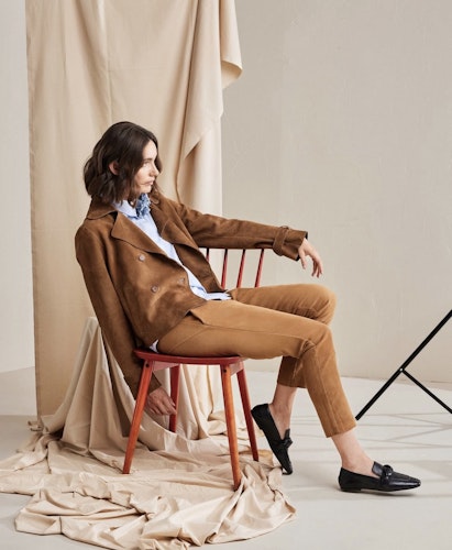 Suede Short Trenchcoat