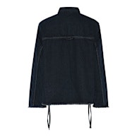 Kooper jacket, en jeansjacka med öppna sidor och knyt, i mörk denim, från danska Humble by Sofie.