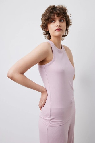 Julia Tank Top Rib - Favorit - NY färg, Dusty Purple!