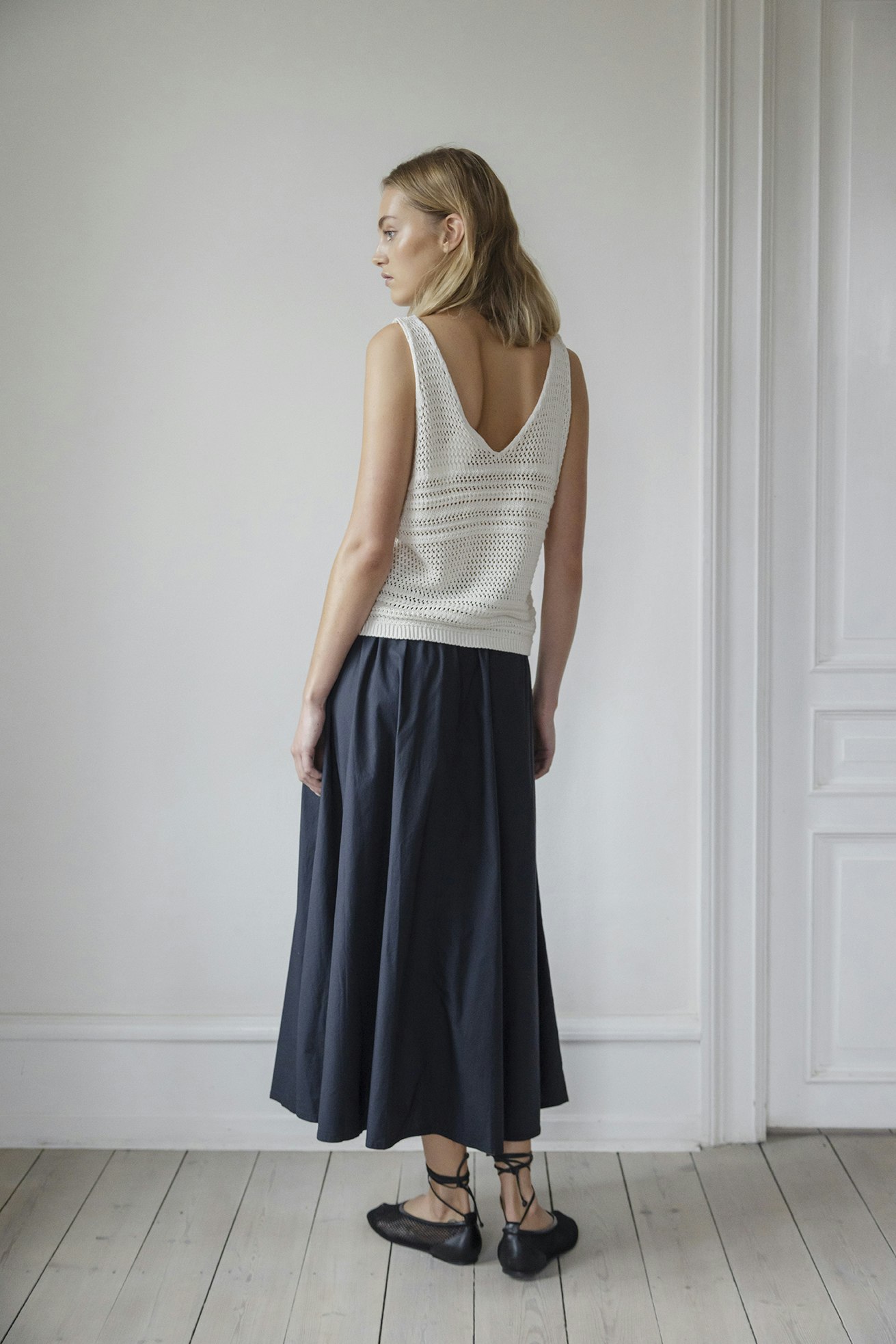 Hailey Skirt, kjol i organic cotton med vidd och fickor från Project AJ117