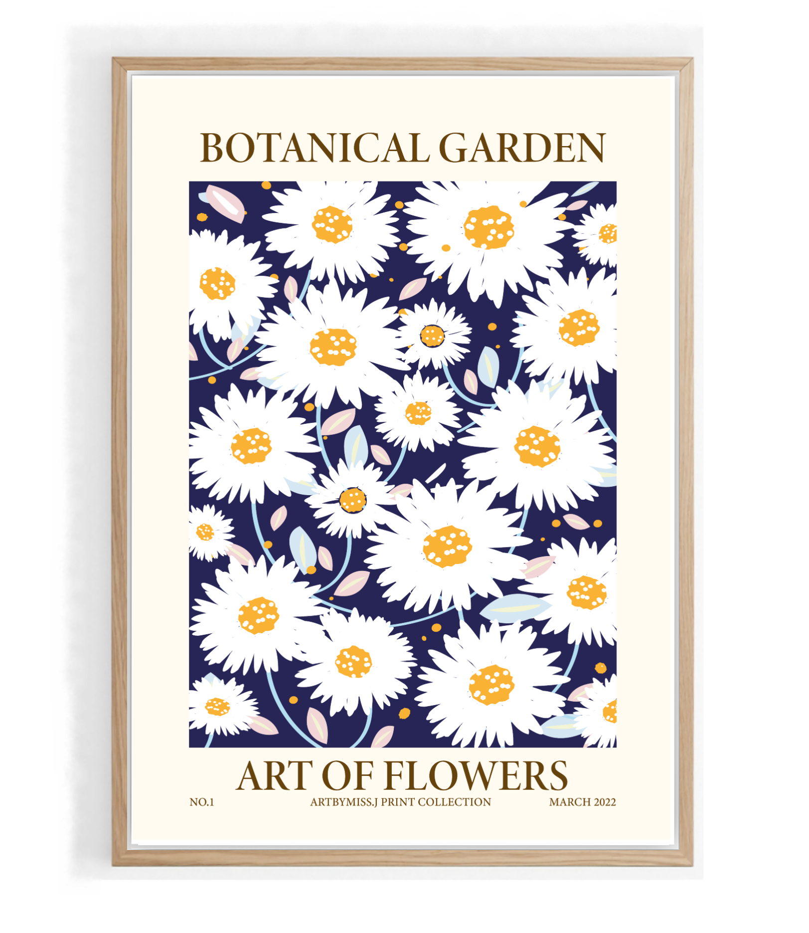 Botanical Garden - Art of Flowers Poster - Artbymiss.j | Stora abstrakta  tavlor | Unik modern konst av konstnär