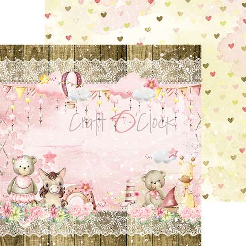 Hello Little Girl - Paper Collection Set - 24 dobbeltsidige ark- 15x15cm