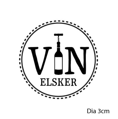 Clearstamp - Vinelsker - dia 3cm