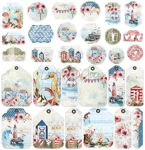 Seaside Greetings - Paper Collection Set - 6 dobbeltsidige ark - 30,5x30,5cm