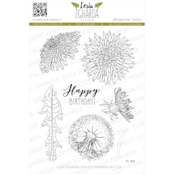 "Dandelion flowers" - Clearstamp sett 10x15cm