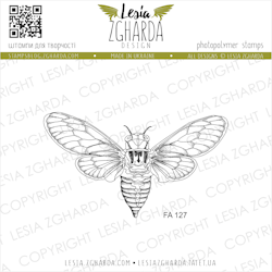 "Cicada (large)" - Clearstamp 6,8x3,9cm