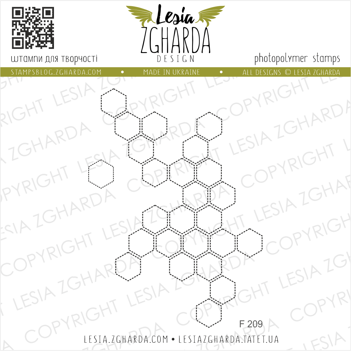 "Honeycombs" - Clearstampsett 10x10cm