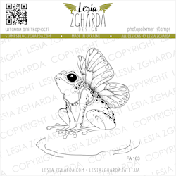 "Frog with wings" - Clearstamp sett 10x10cm