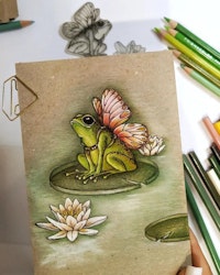 "Frog with wings" - Clearstamp sett 10x10cm