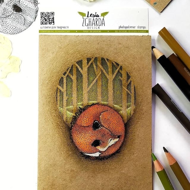 "Background trees" - Clearstamp 7,1x7,2cm