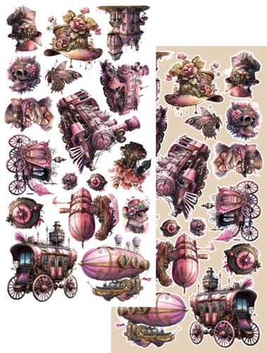 Extras - Steampunk Dream, 12 klippeark , 15x30,5cm