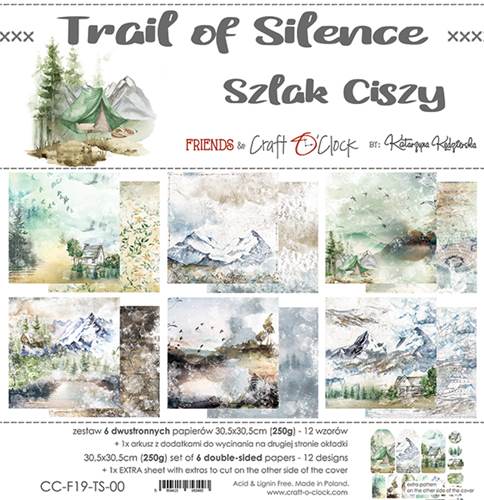 Trail Of Silence - Paper Collection Set - 6 dobbeltsidige ark - 30,5x30,5cm