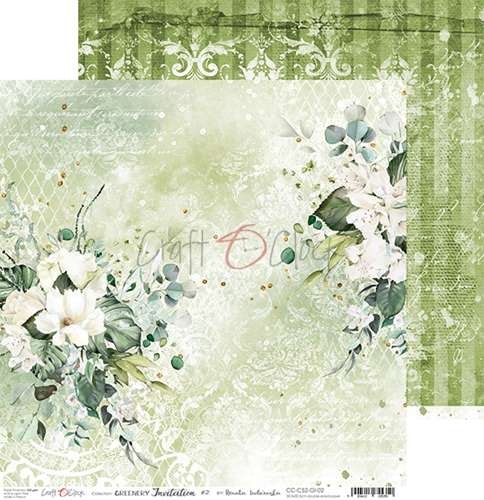 Greenery Invitation - Paper Collection Set - 6 dobbeltsidige ark - 30,5x30,5cm