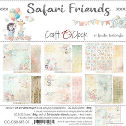 Safar Friends - Paper Collection Set - 24 dobbeltsidige ark - 20,3x20,3cm