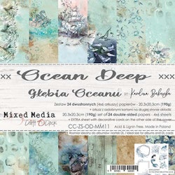 Ocean Deep, Mixed media - Paper Collection Set - 24 dobbeltsidige ark - 20,3x20,3cm