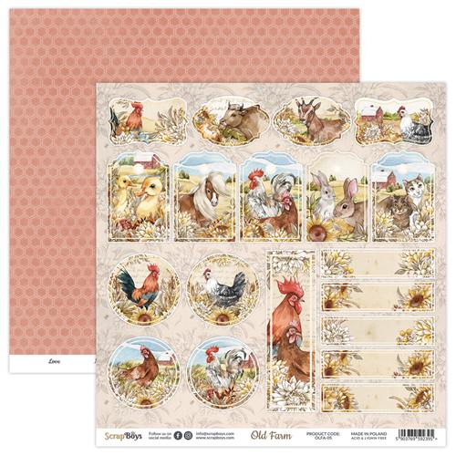 Old Farm - Paper Collection Set - 12 dobbeltsidige ark - 20,3x20,3cm