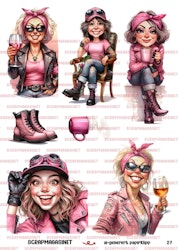 Papirklipp 27 - Pink Ladies A4
