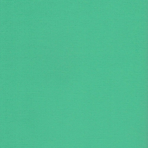 Ensfarget kartong 30,5x30,5cm - CARIBBEAN GREEN 25pk./216gr canvasstruktur