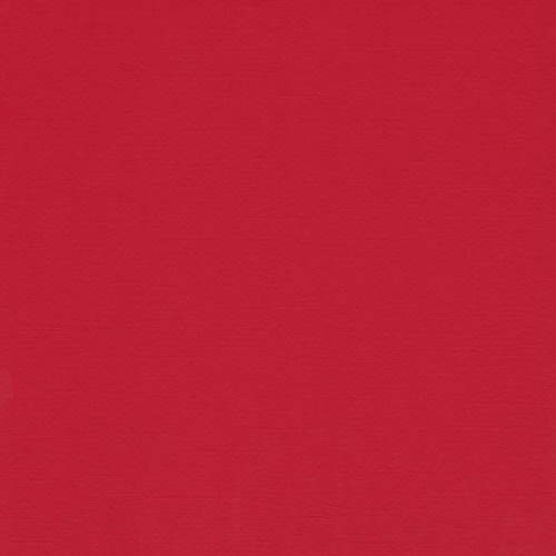 Ensfarget kartong 30,5x30,5cm - RØD 25pk./216gr canvasstruktur