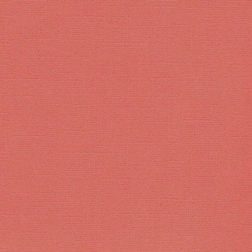 Ensfarget kartong 30,5x30,5cm - CORAL 25pk./216gr canvasstruktur