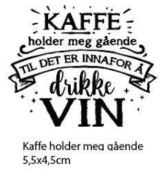 Clearstamp - Kaffe holder meg gående