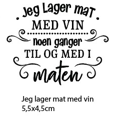 Clearstamp - Jeg lager mat med vin