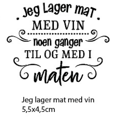Clearstamp - Jeg lager mat med vin