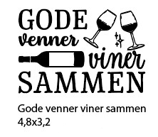 Clearstamp - Gode venner viner sammen