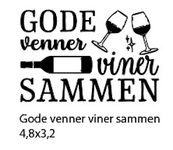 Clearstamp - Gode venner viner sammen