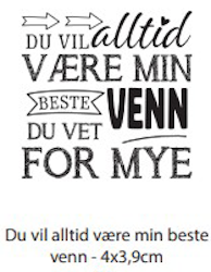 Clearstamp - Du vil alltid være min beste venn