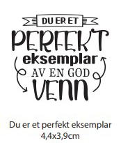 Clearstamp - Du er et perfekt eksemplar av en god venn