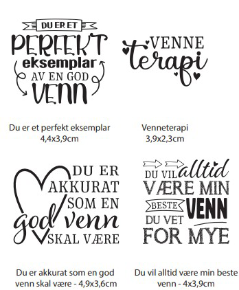 Clearstamp - VENNER 4 ass