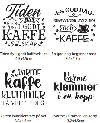 Clearstamp - KAFFE 4 ass