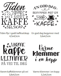Clearstamp - KAFFE 4 ass