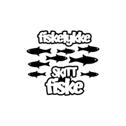 Fiskelykke, selvklebende laserkutt på plate 9x14cm