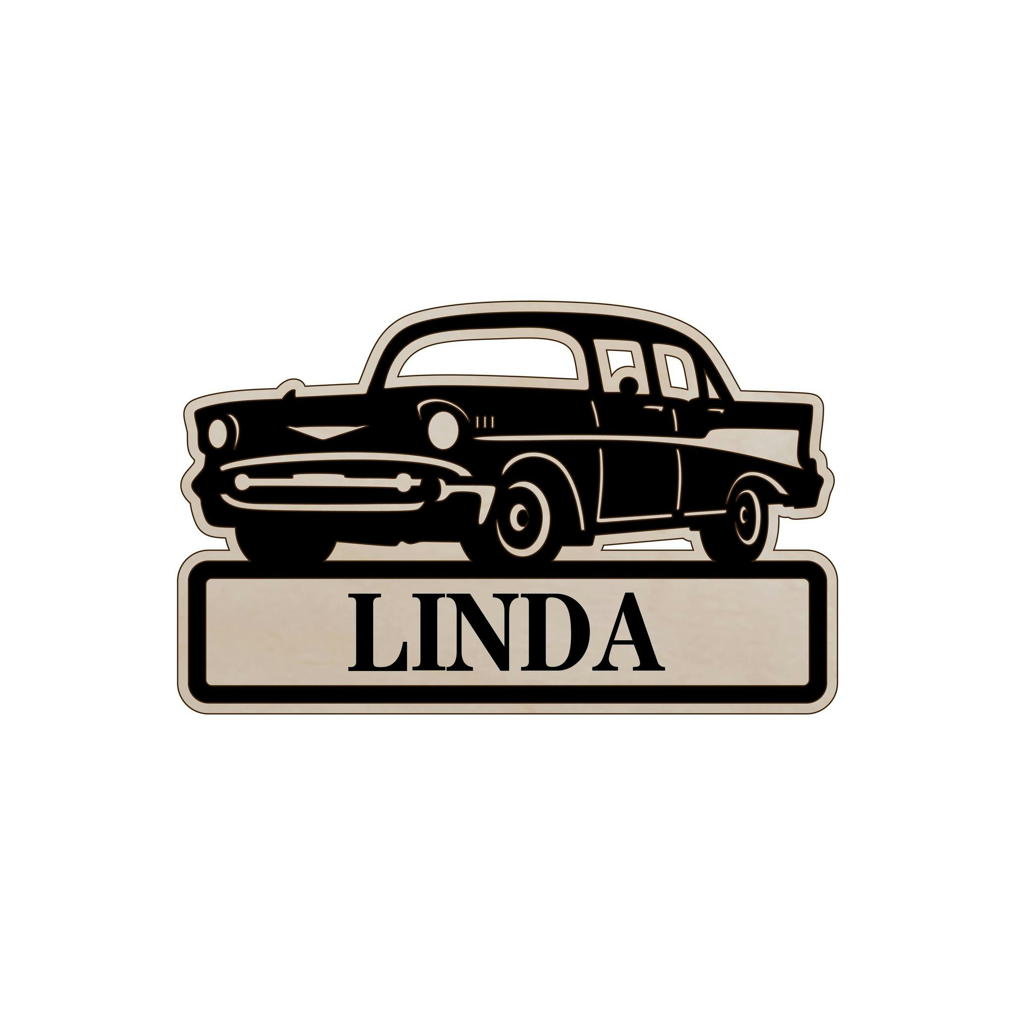 Navnskilt KIT 1957 Chevrolet Bel Air 26x16cm