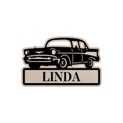 Navnskilt KIT 1957 Chevrolet Bel Air 26x16cm