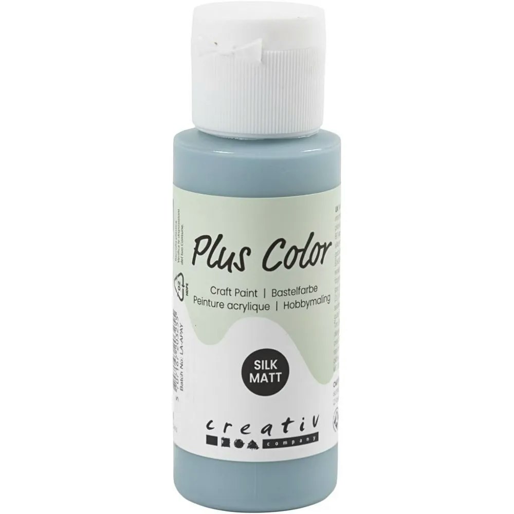 Plus Color Hobbymaling, støvete blå, 60ml/ 1 fl.