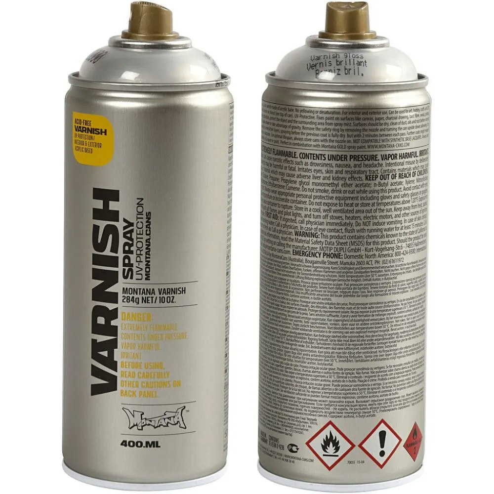 Spraylakk, blank, 400ml/ 1 boks