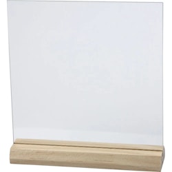 Glassplate med trefot, str. 15,5x15,5 cm, tykkelse 28 mm, 1stk.