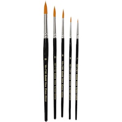 Gold Line pensler, 1+4+8+12+18, L: 17-19 cm, B: 1-7 mm, rund, 5stk./ 1 pk.