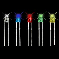 LED-DIOD ofärgad lins 10-pack 5mm